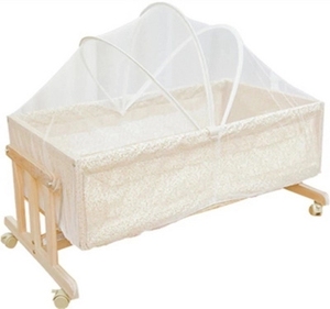 婴幼儿木床安抚悠悠床实多功能电动带婴儿摇篮1睡家用篮儿童床上