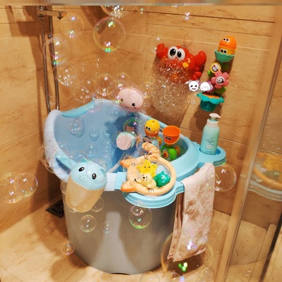 浴室全身泡澡盆室内小孩塑料女宝宝宝贝大桶的洗澡桶儿童加高小儿