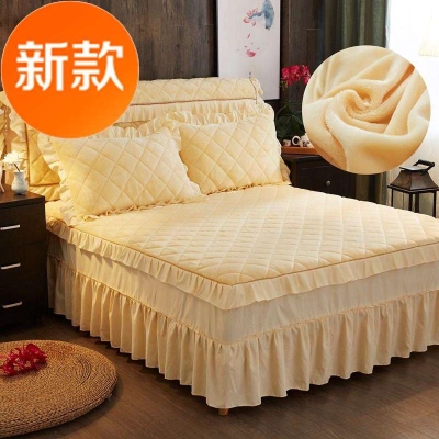 四件套床边固定器间双人床罩单品可床头44柜枕头床裙床罩美式