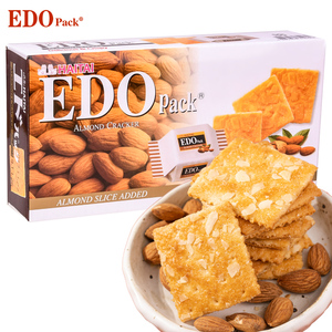 edo pack韩国进口扁桃仁杏仁饼干坚果薄脆好吃小吃零食休闲食品