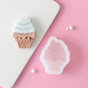 甜筒冰淇淋模具硅胶巧克力翻糖雪糕蛋糕装饰造型插牌diy烘焙工具