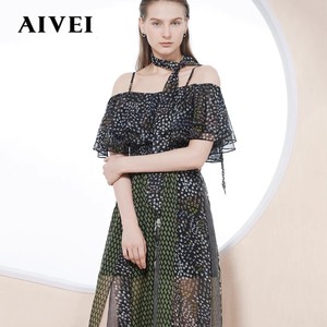 促销 AIVEI艾薇2019夏季专柜正品长款连衣裙L7203401-1880