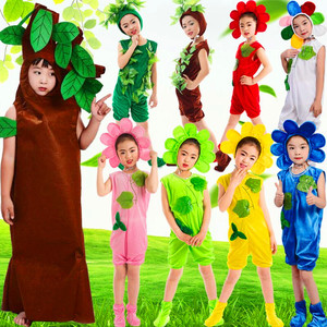 环保六一儿童大树小树表演服演出服舞台服装服饰童话话剧道具衣服