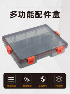 KAWA路亚盒多功能配件盒防水饵盒工具盒单层塑料收纳盒渔具钓箱