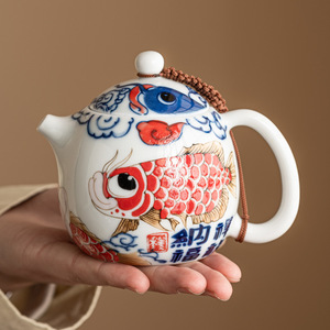 龙年茶具功夫茶壶泡茶家用陶瓷壶带过滤中式小茶壶单壶单个龙胆壶