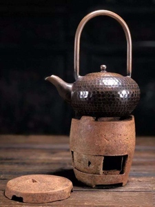 潮汕功夫茶风炉炭炉为人民服务款煮茶炉禅茶具老式手工红泥碳炉