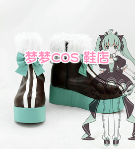 编号2855 初音miku39生诞可爱兔子洋服配套 COS鞋COSPLAY鞋动漫鞋