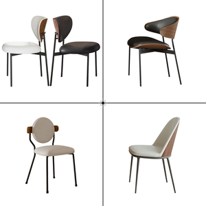 复古怀旧实木侘寂风餐椅意式简约现代设计师网红法式餐桌椅组合