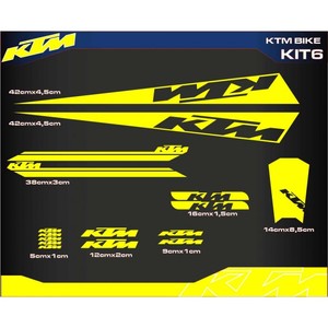 KTM-8车架贴纸印字贴横梁帖车身拉花户外装备耐磨自行车贴纸轮圈