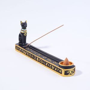 古埃及猫神插香板 贝斯特香炉摆件 室内线香盒子家用熏香香板香托