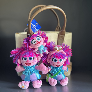 现货日本USJ环球影城正版芝麻街小女孩abby毛绒挂件Moppy公仔娃娃