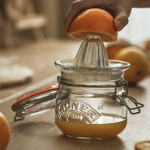 kilner手动榨汁器家用柠檬榨汁机小型便携式葡萄柚压汁玻璃密封罐