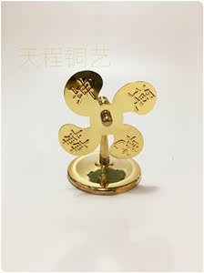 天程铜艺复古中国风家居摆件风水件招财旺桃花黄铜风车新品上市