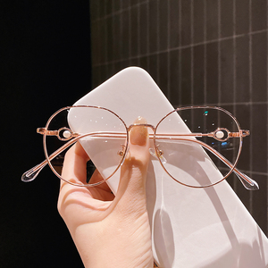 英国【顶奢】Coop Koop 奢华复古金属超轻平光镜细边珍珠秀气眼镜