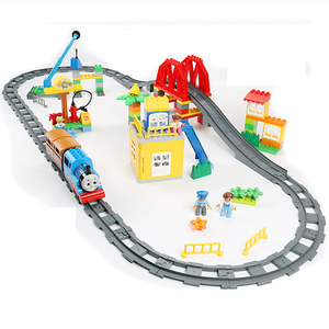 电动小火车轨道大颗粒积木零件配件塑料拼装儿童3岁益智早教玩具