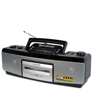 熊猫6618 双喇叭台式收录机磁带复读录音机插USB盘播放液晶显示