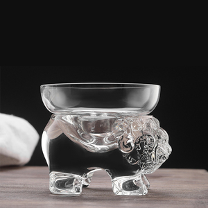 玻璃茶漏 创意狮子水晶茶滤304不锈钢茶叶过滤器茶隔茶网茶具配件