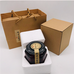 包装手提礼盒袋子六棱玻璃瓶专用加强牛皮瓦楞纸盒蜂蜜密封罐分装