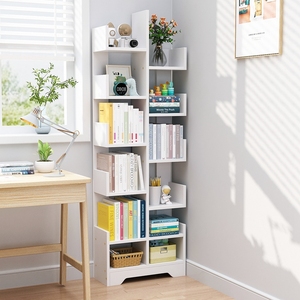 简易儿童书架落地置物架一体靠墙书柜子客厅书桌旁小型绘本阅读架
