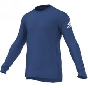 AJ4795 专柜正品Adidas阿迪达斯长袖休闲运动T恤蓝色舒适亏本清货