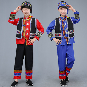儿童苗族演出服舞蹈少数民族服装女童傣族黎族竹竿舞葫芦丝土家族