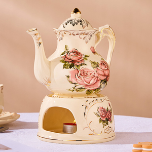 陶瓷欧式咖啡壶明火加热底座蜡烛煮茶炉复古温茶器烧茶炉泡茶工具