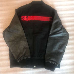 现货 Supreme 18FW Motion Logo Varsity Jacket 幻影夹克外套