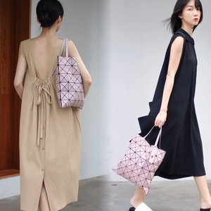 日本新款限定6格几何三角bao菱格六格单肩手提时尚托特包女士包包