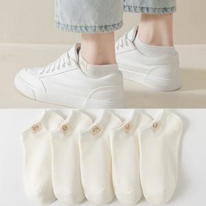 白色袜子女短袜夏季薄款日系可爱低帮浅口船袜学生运动春秋款棉袜