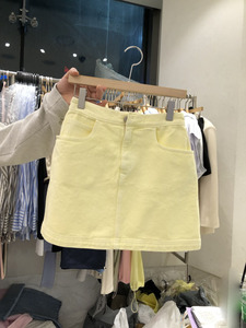 韩国小众设计感牛仔半身裙女2024新款夏季高腰显瘦包臀A字短裙潮