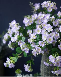 单枝小茉莉花客厅餐桌摆件卧室装饰田园花艺插花仿真花假花