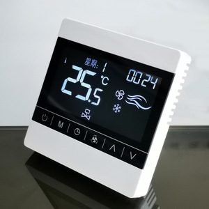 控制地暖风盘三速面板智能液晶房间温控器 空调地暖二合一温控器