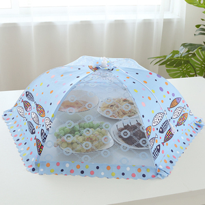 可折叠家用菜罩长方形圆形大号盖菜罩子欧式餐桌剩菜食物罩防蝇罩