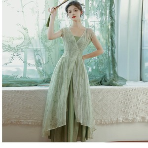旗袍改良年轻款少女夏中式女装中国风高级感国风套装新中式连衣裙