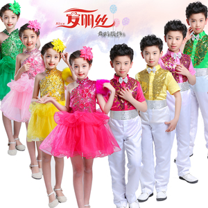 六一儿童演出服女童公主裙幼儿跳舞蓬蓬纱裙大合唱表演服装小学生