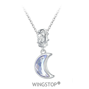 WINGSTOP原创设计时尚新款月亮星星项链吊坠s925纯银创意个性首饰