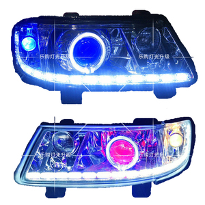04-09款大众捷达前卫伙伴大灯总成改装LED透镜氙气灯天使眼日行灯