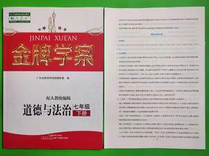 2024春金牌学案道德与法治七年级下册与人教版配套广东教育出版社