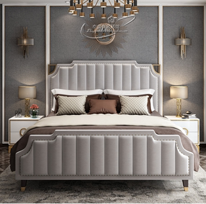 现代简约布艺床北欧港式网红床公主床小户型双人床1.8米1.5米软床