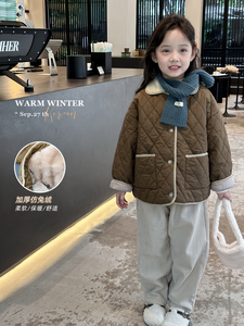2023冬季新款儿童棉衣女童韩版洋气棉服中大童夹棉加厚外套冬装
