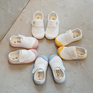 春夏儿童网面布鞋韩版舒适帆布鞋透气小白鞋宝宝软底幼儿园室内鞋