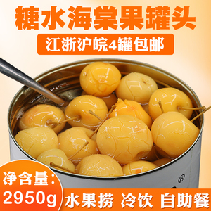 糖水海棠果罐头3kg冷饮自助餐水果捞餐饮原料商用大桶铁罐即食6斤