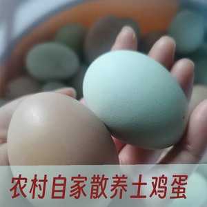 江西农村自家散养新鲜土鸡蛋纯谷物喂养零激素正宗绿壳蛋混装30枚