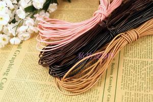 DIY光面项链绳圆牛皮绳黑色真皮本原色紫粉棕色复古手绳饰品材料