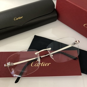 正品代购Cartier眼镜框男时尚无框商务方形CT0148O卡地亚眼镜架女