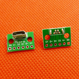 立式MicroUSB插座安卓公头micro母头数据充电线接口转接板公母头