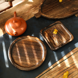 日式创意木质托盘实木垫板点心果盘干泡台茶盘泡茶家用茶木盘子垫