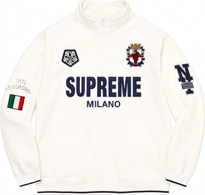 Supreme 22FW Milano Half Zip Pullover 字母贴标半拉链立领卫衣