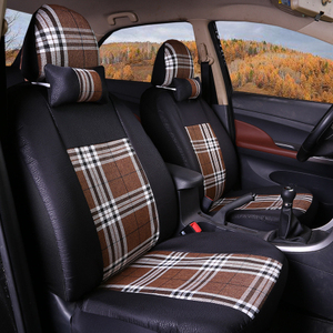 定制定做老款汽车座套亚麻棉布全包围四季通用坐垫布艺座位套座椅