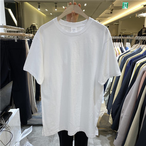 东大门韩国男装代购直播款式纯色圆领棉质宽松打底短袖T恤200310